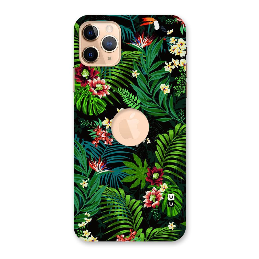 Green Leaf Design Back Case for iPhone 11 Pro Max Logo Cut
