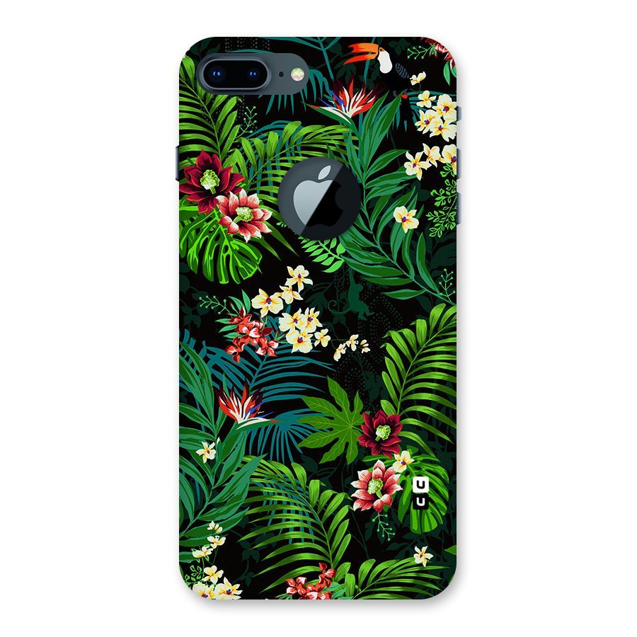 Green Leaf Design Back Case for iPhone 7 Plus Logo Cut