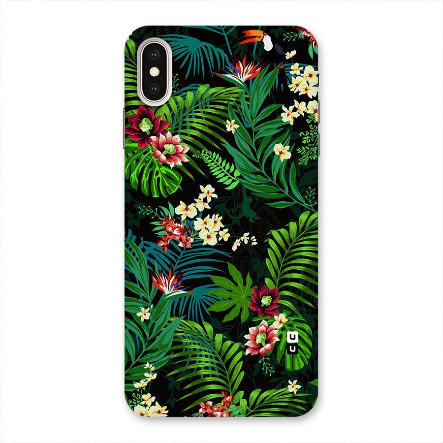 Green Leaf Design Back Case for iPhone XS Max