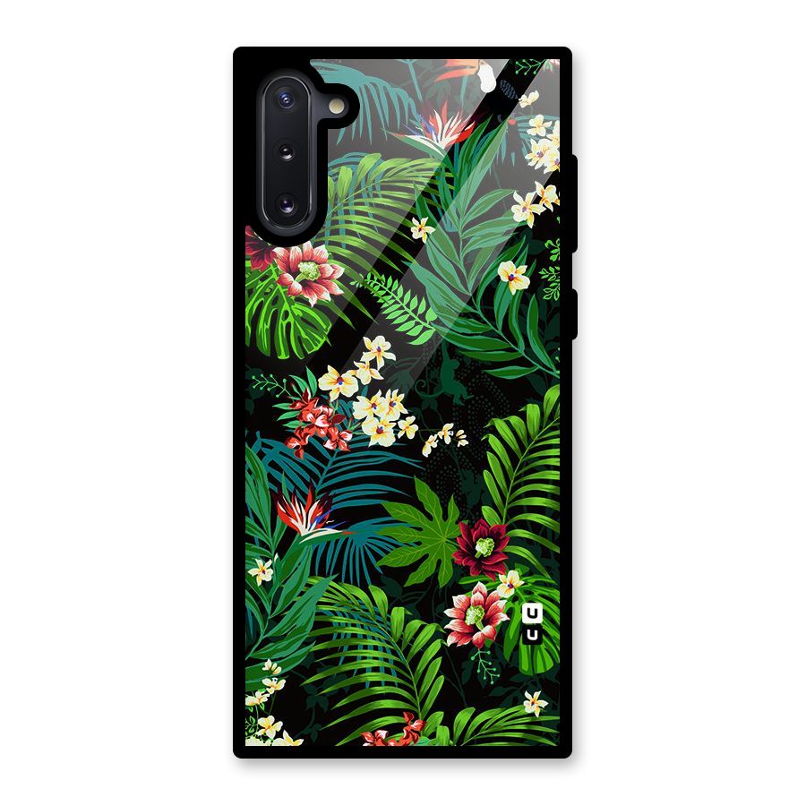 Green Leaf Design Glass Back Case for Galaxy Note 10
