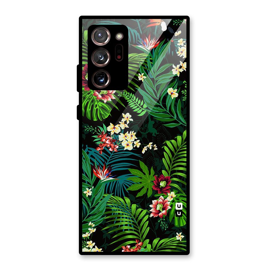 Green Leaf Design Glass Back Case for Galaxy Note 20 Ultra 5G