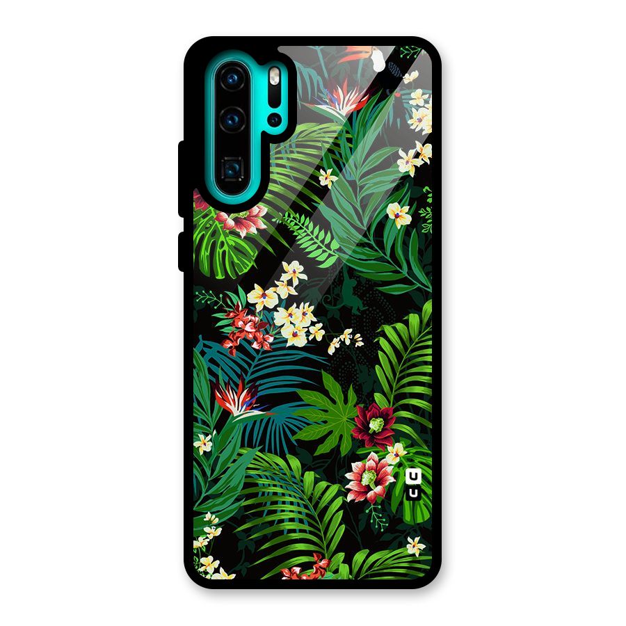 Green Leaf Design Glass Back Case for Huawei P30 Pro