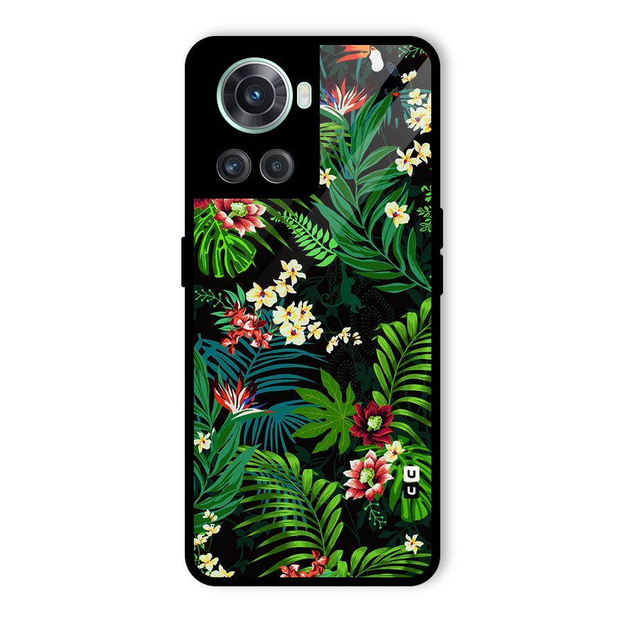 Green Leaf Design Glass Back Case for OnePlus 10R