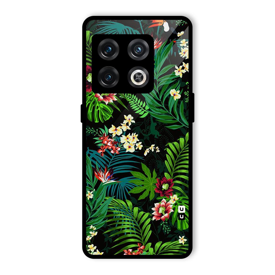 Green Leaf Design Glass Back Case for OnePlus 10 Pro 5G