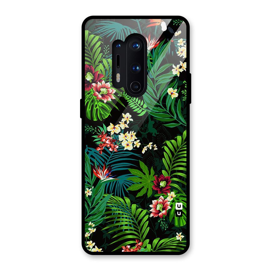 Green Leaf Design Glass Back Case for OnePlus 8 Pro