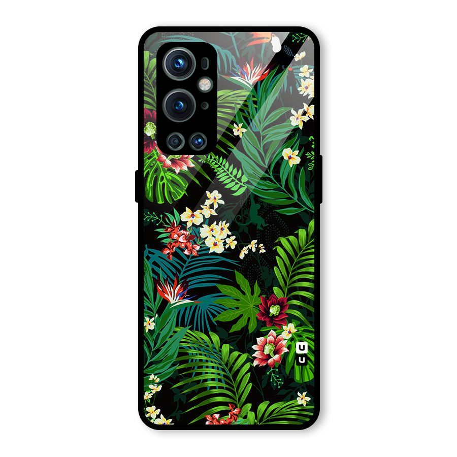 Green Leaf Design Glass Back Case for OnePlus 9 Pro