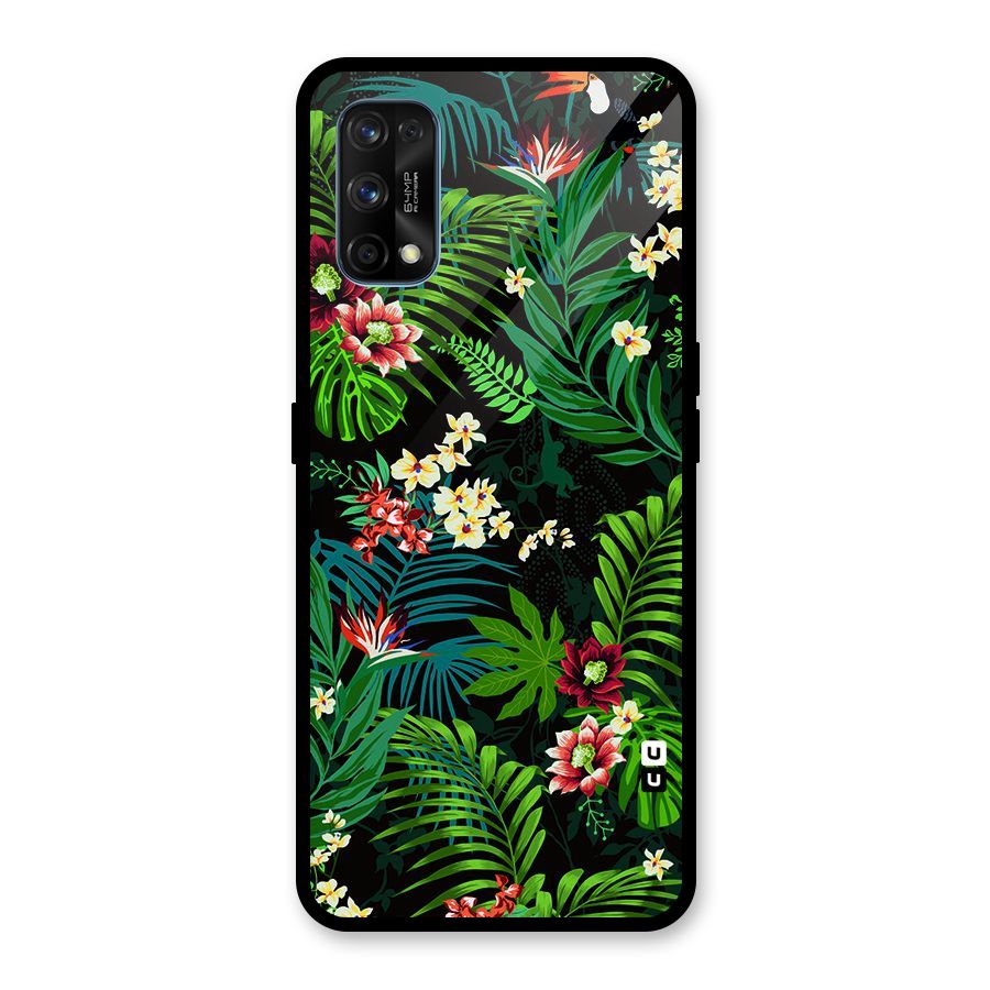 Green Leaf Design Glass Back Case for Realme 7 Pro