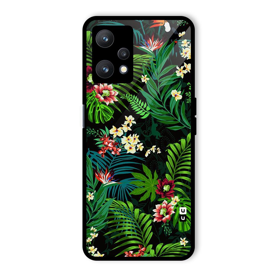 Green Leaf Design Glass Back Case for Realme 9 Pro 5G
