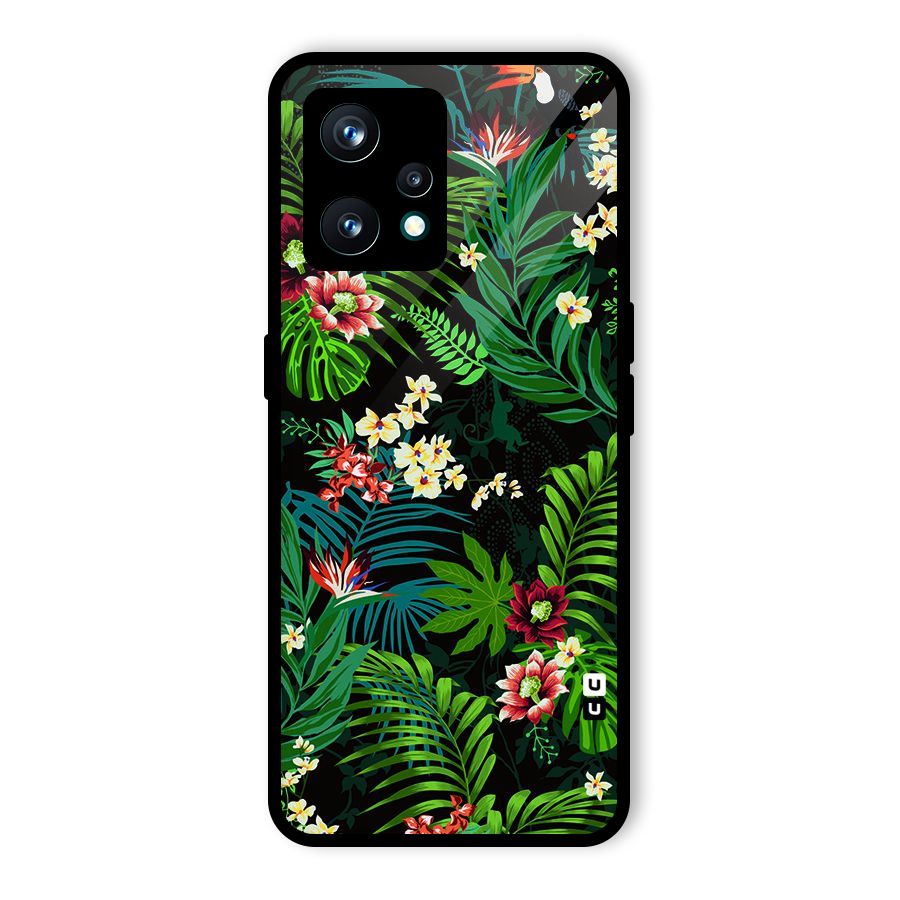 Green Leaf Design Glass Back Case for Realme 9 Pro Plus 5G