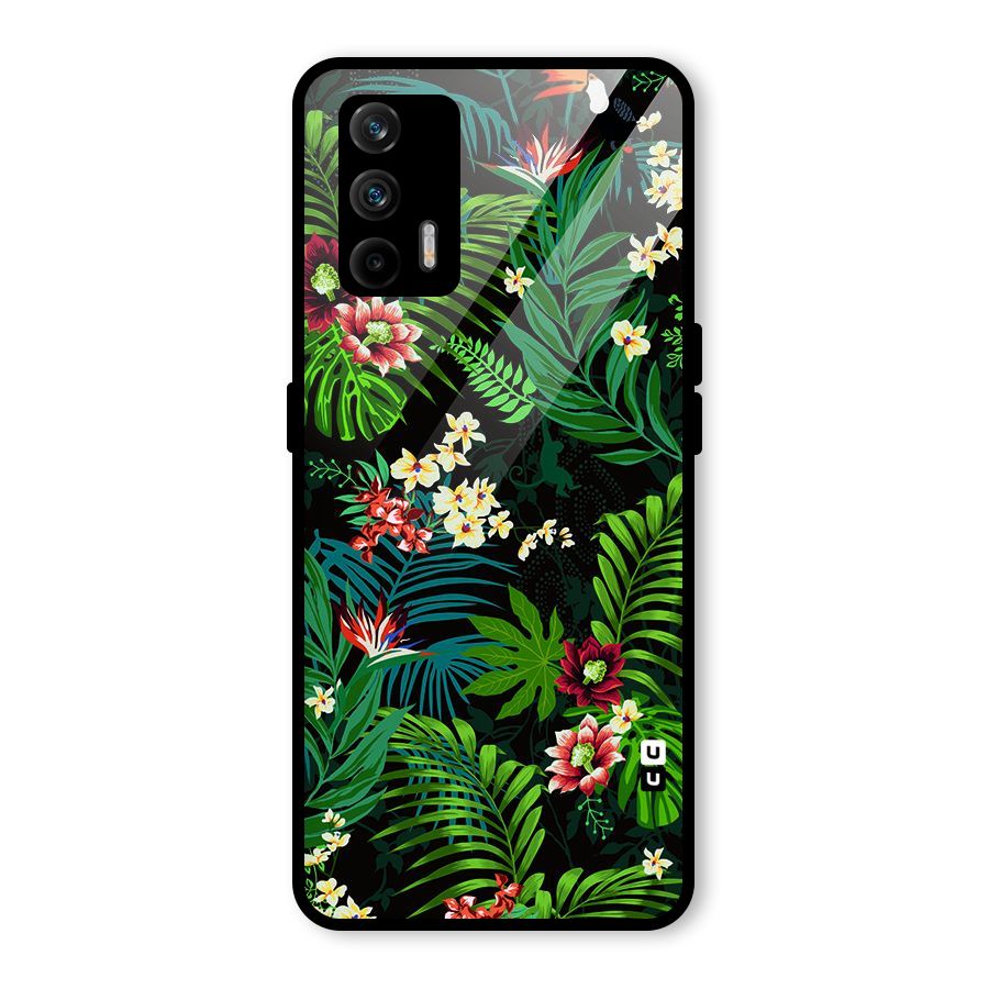 Green Leaf Design Glass Back Case for Realme GT 5G