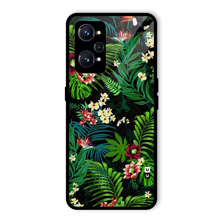 Green Leaf Design Glass Back Case for Realme GT Neo2