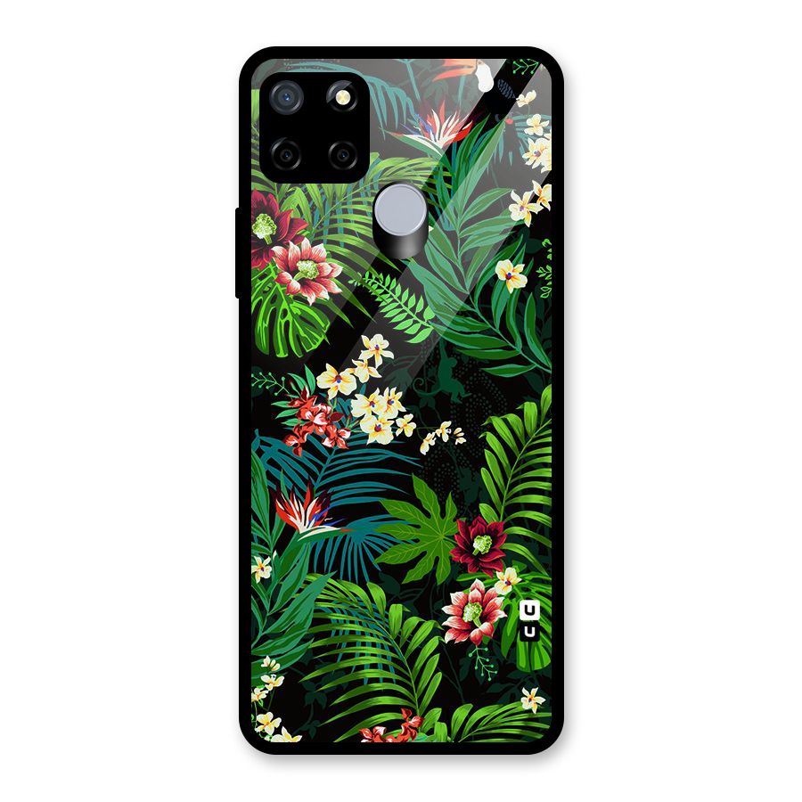 Green Leaf Design Glass Back Case for Realme Narzo 20