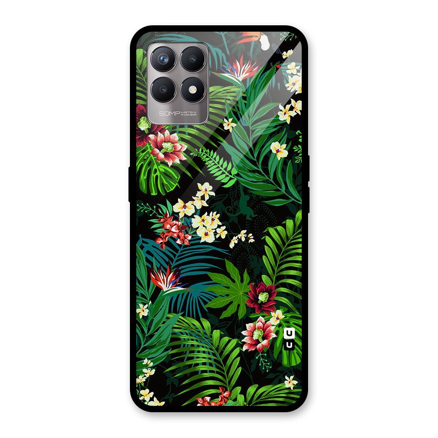 Green Leaf Design Glass Back Case for Realme Narzo 50