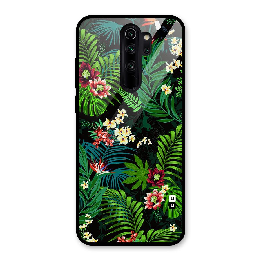 Green Leaf Design Glass Back Case for Redmi Note 8 Pro