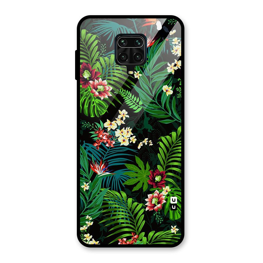 Green Leaf Design Glass Back Case for Redmi Note 9 Pro Max