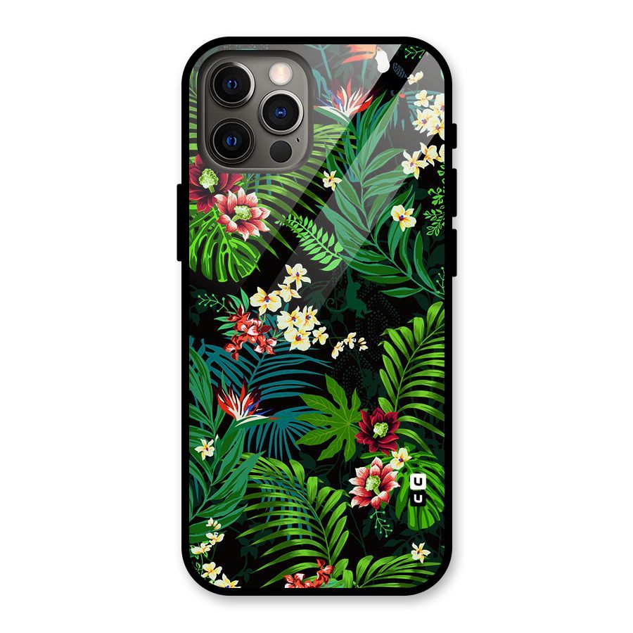 Green Leaf Design Glass Back Case for iPhone 12 Pro
