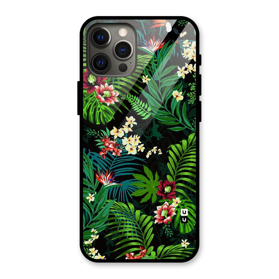 Green Leaf Design Glass Back Case for iPhone 12 Pro Max