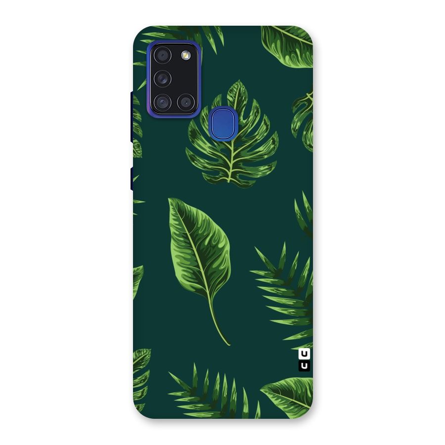 Green Leafs Back Case for Galaxy A21s