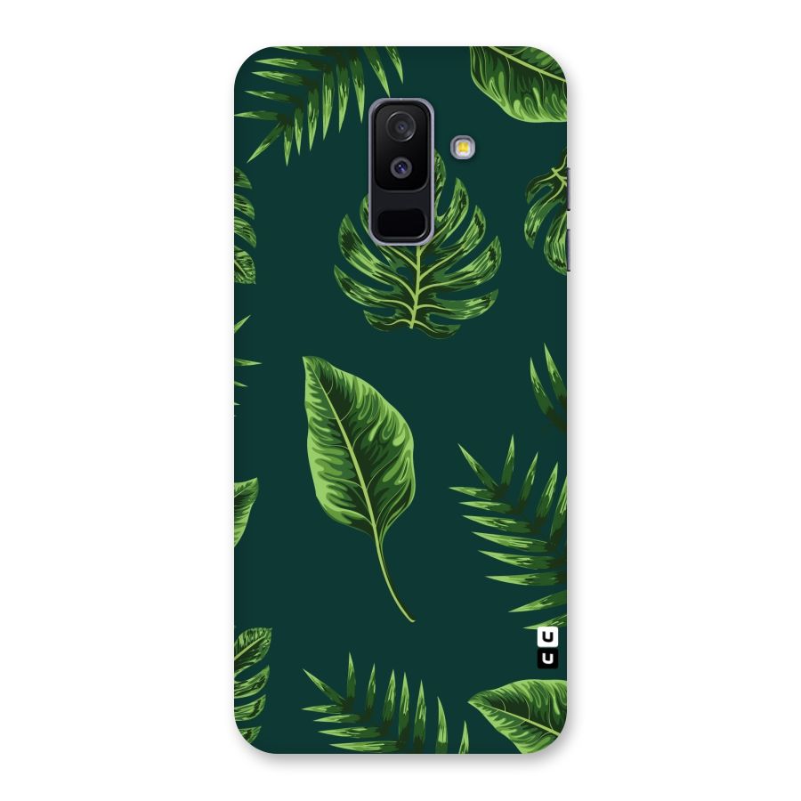 Green Leafs Back Case for Galaxy A6 Plus