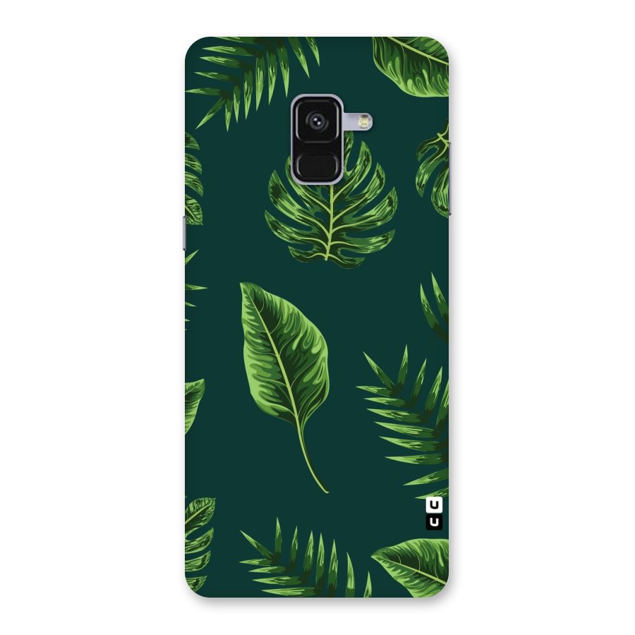 Green Leafs Back Case for Galaxy A8 Plus