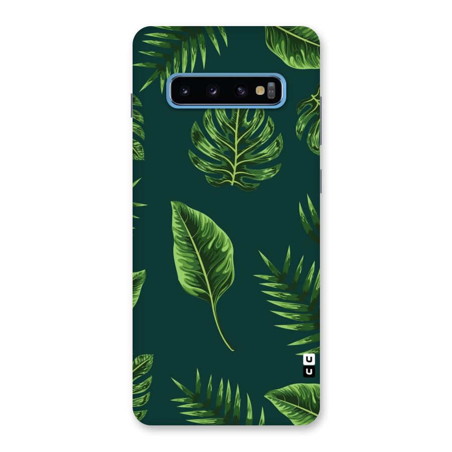 Green Leafs Back Case for Galaxy S10 Plus