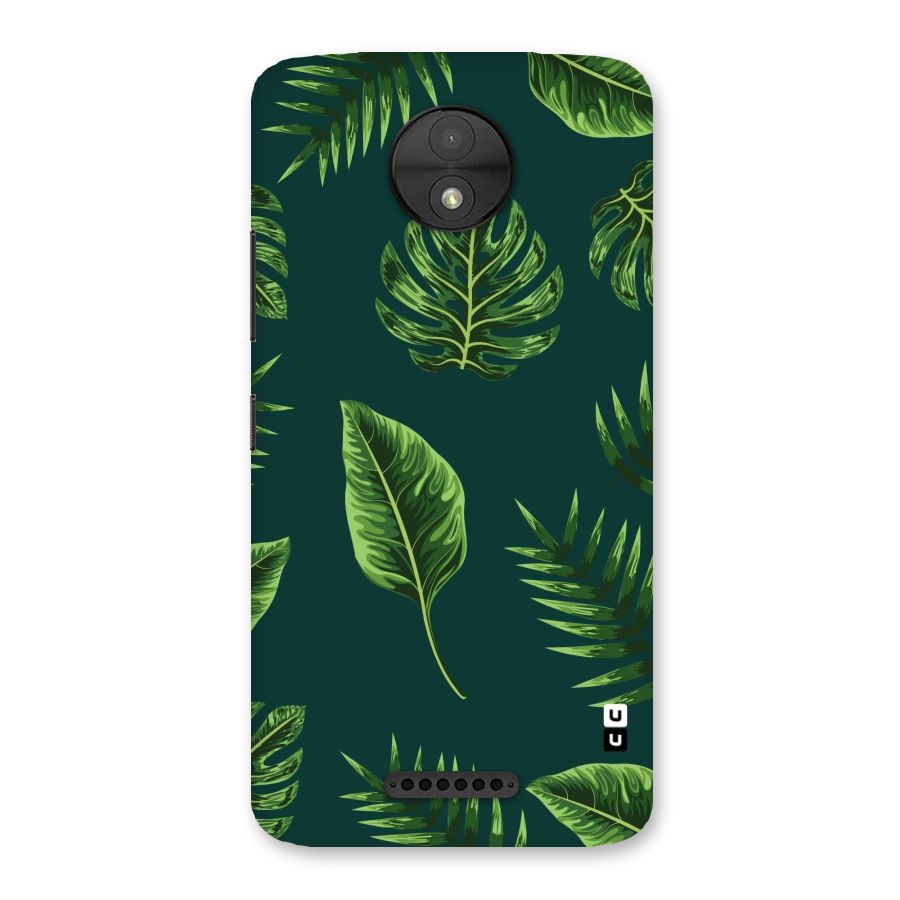 Green Leafs Back Case for Moto C