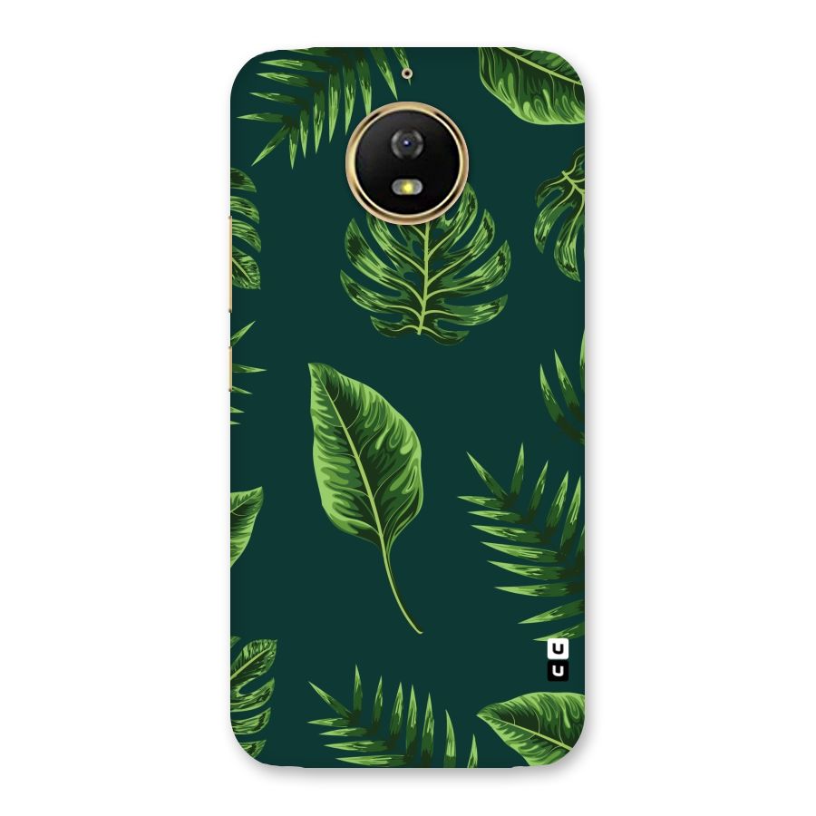 Green Leafs Back Case for Moto G5s