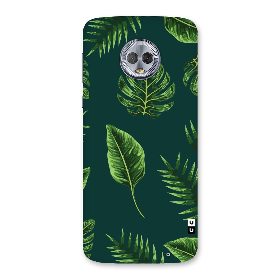 Green Leafs Back Case for Moto G6 Plus