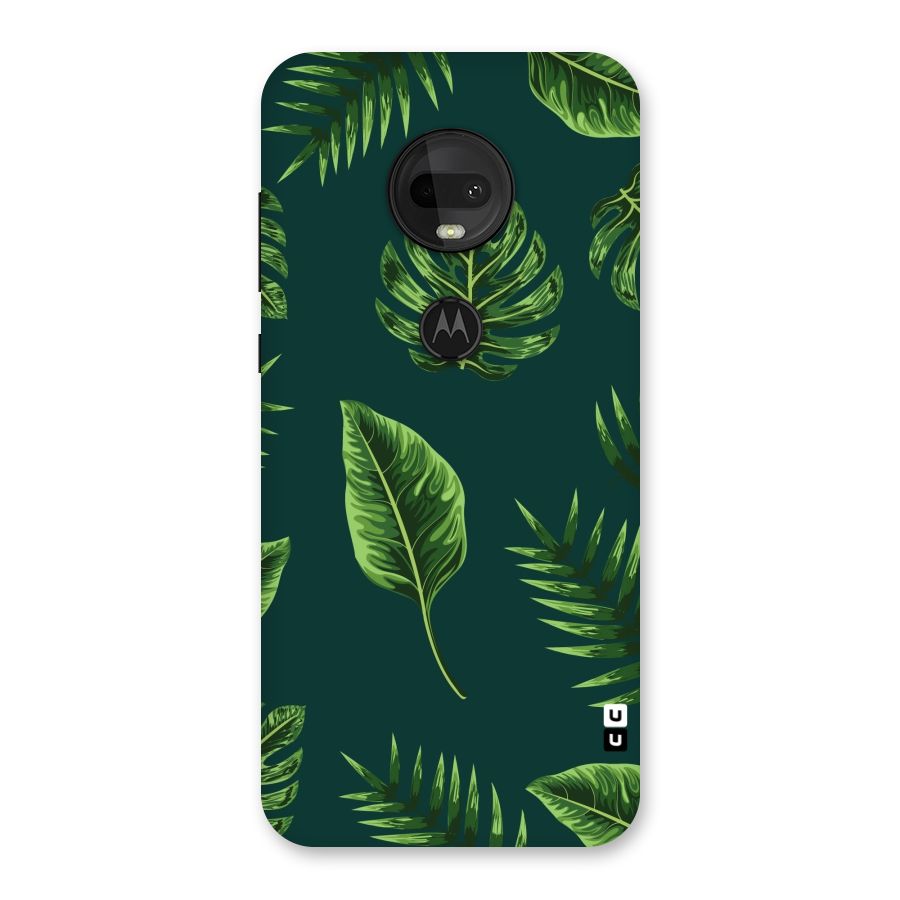 Green Leafs Back Case for Moto G7