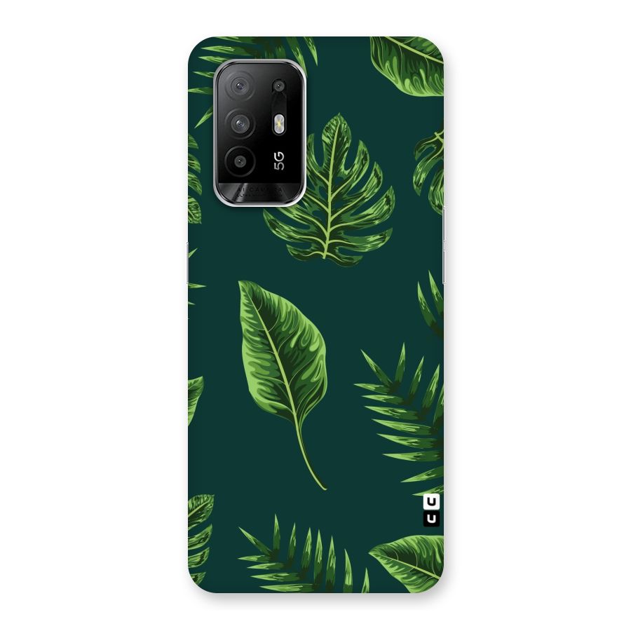 Green Leafs Back Case for Oppo F19 Pro Plus 5G