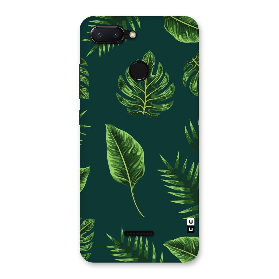 Green Leafs Back Case for Redmi 6