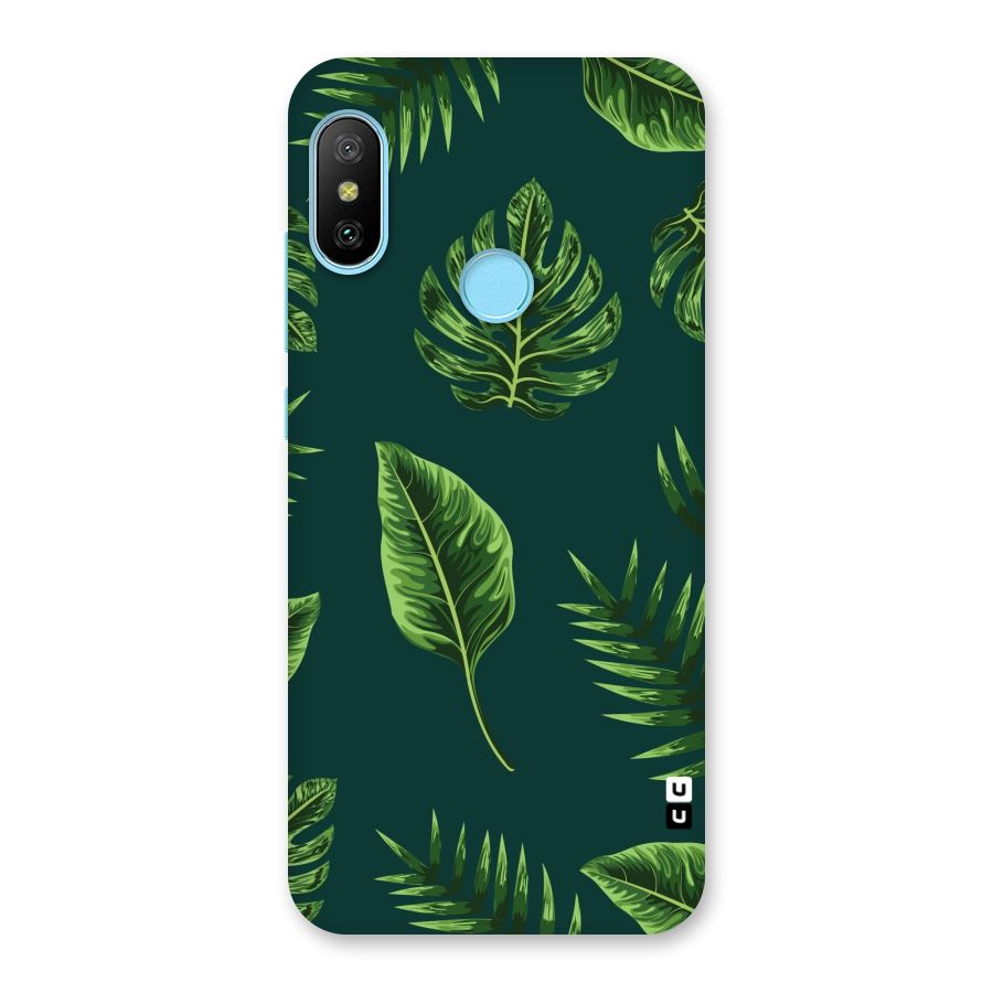 Green Leafs Back Case for Redmi 6 Pro
