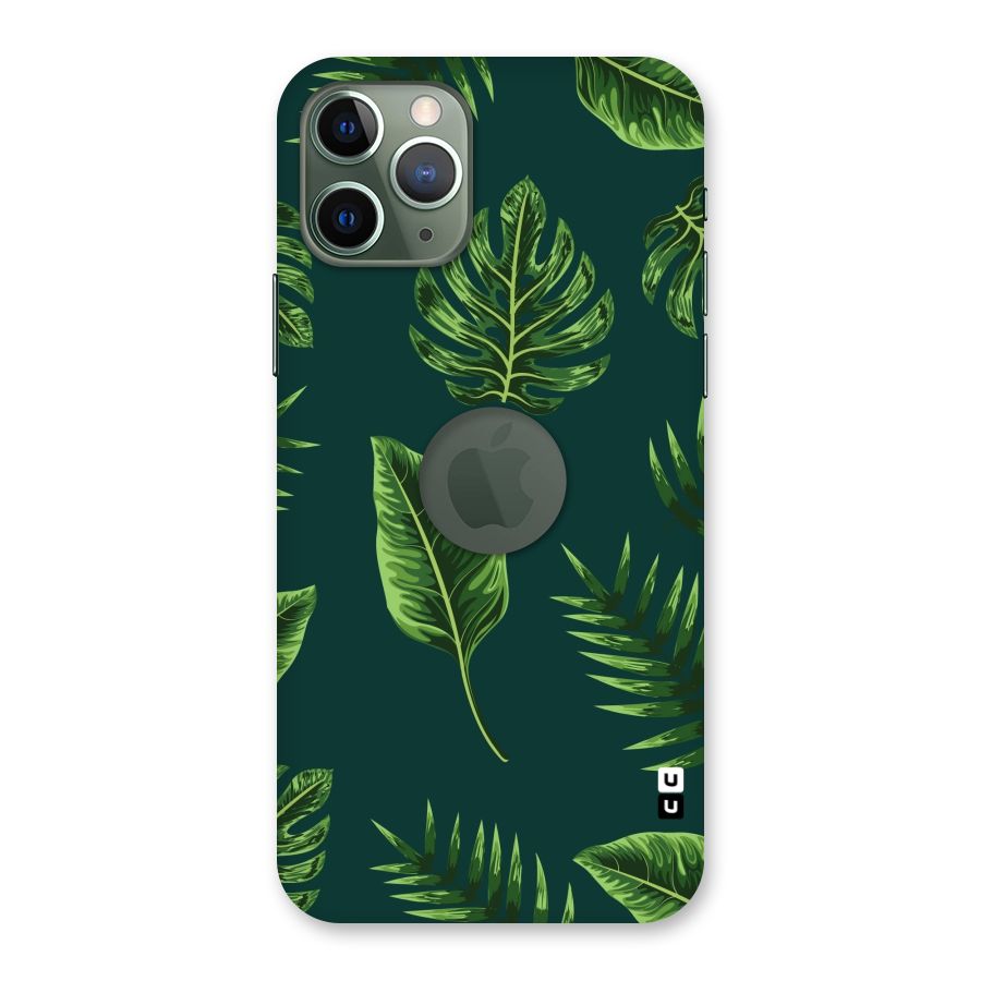 Green Leafs Back Case for iPhone 11 Pro Logo  Cut