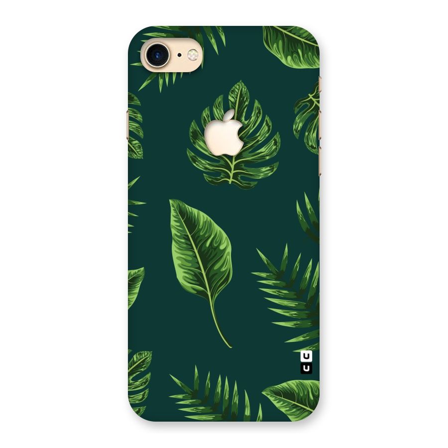Green Leafs Back Case for iPhone 7 Apple Cut