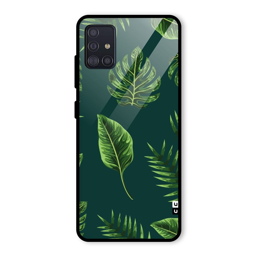 Green Leafs Glass Back Case for Galaxy A51