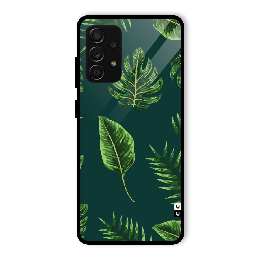 Green Leafs Glass Back Case for Galaxy A53 5G