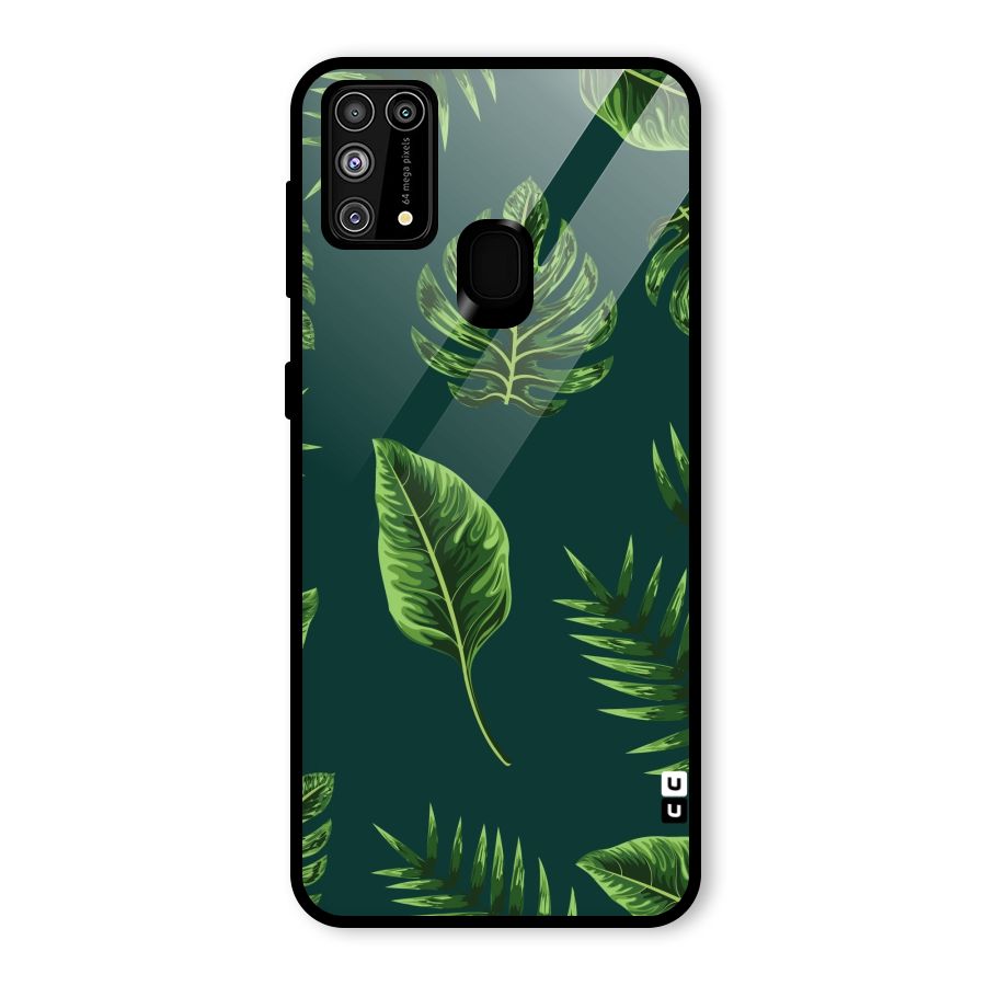 Green Leafs Glass Back Case for Galaxy F41