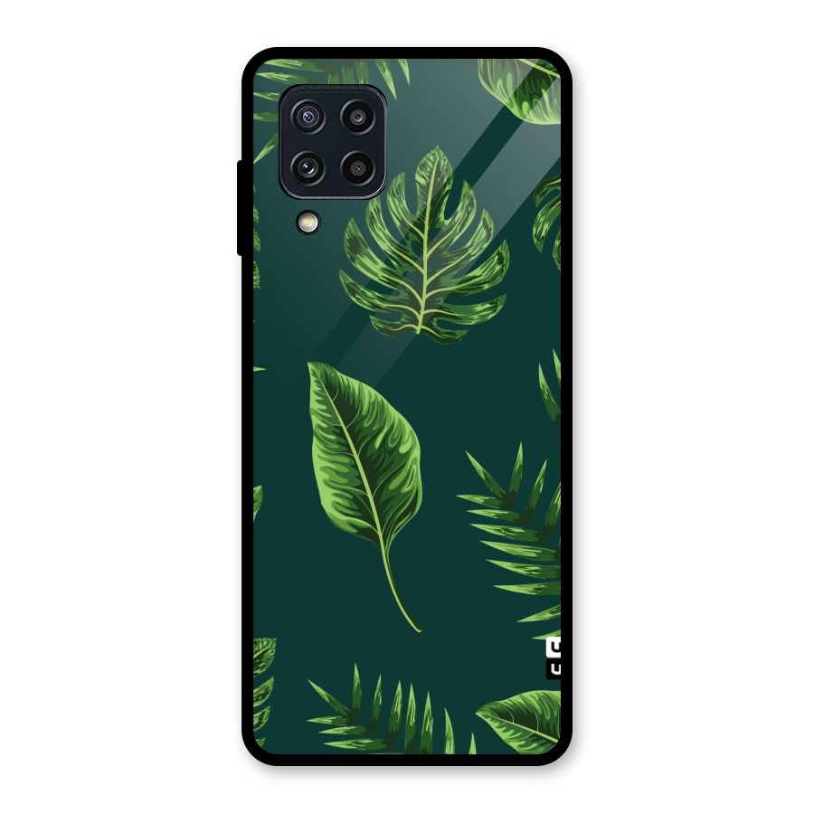 Green Leafs Glass Back Case for Galaxy M32