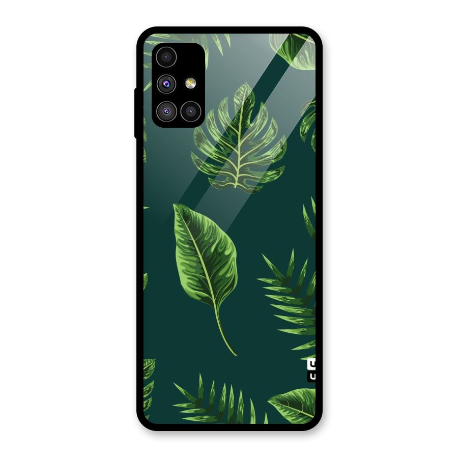 Green Leafs Glass Back Case for Galaxy M51