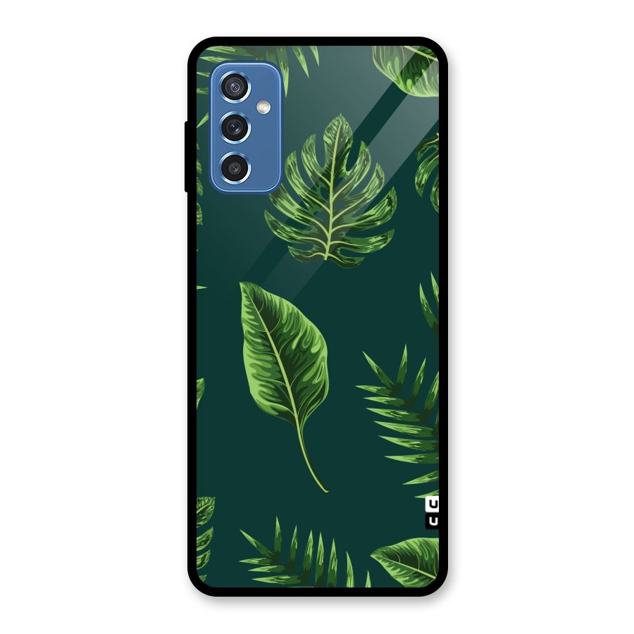 Green Leafs Glass Back Case for Galaxy M52 5G