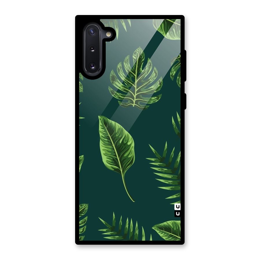 Green Leafs Glass Back Case for Galaxy Note 10