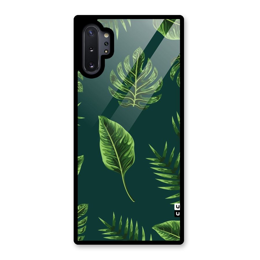 Green Leafs Glass Back Case for Galaxy Note 10 Plus