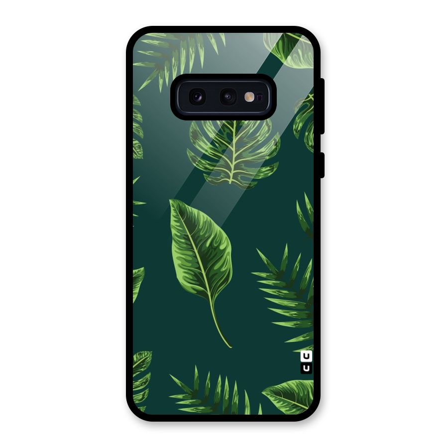 Green Leafs Glass Back Case for Galaxy S10e