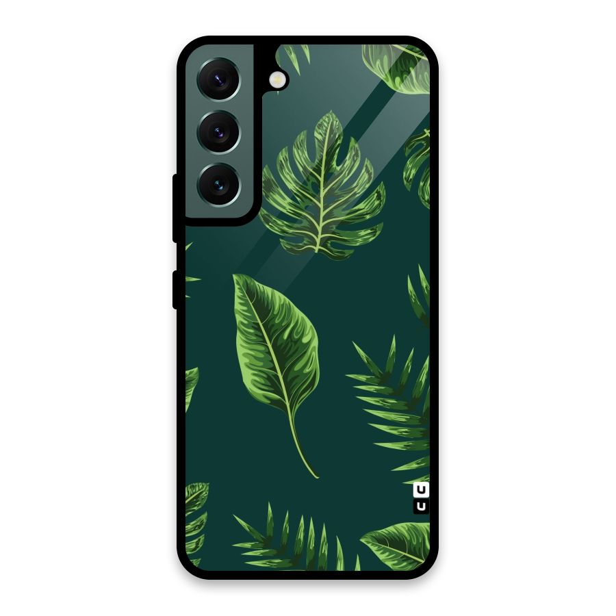 Green Leafs Glass Back Case for Galaxy S22 5G