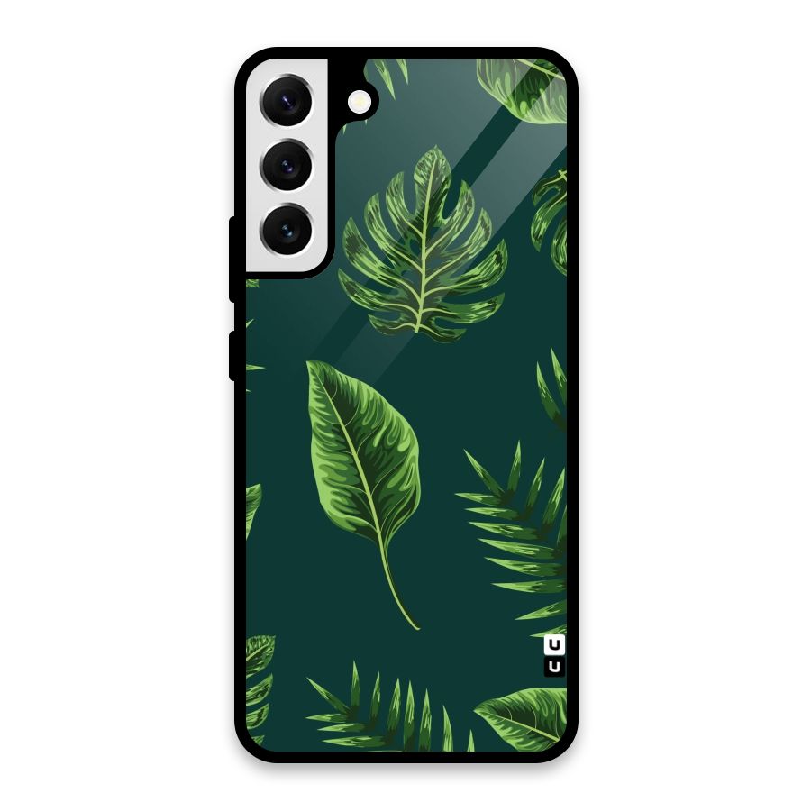 Green Leafs Glass Back Case for Galaxy S22 Plus 5G