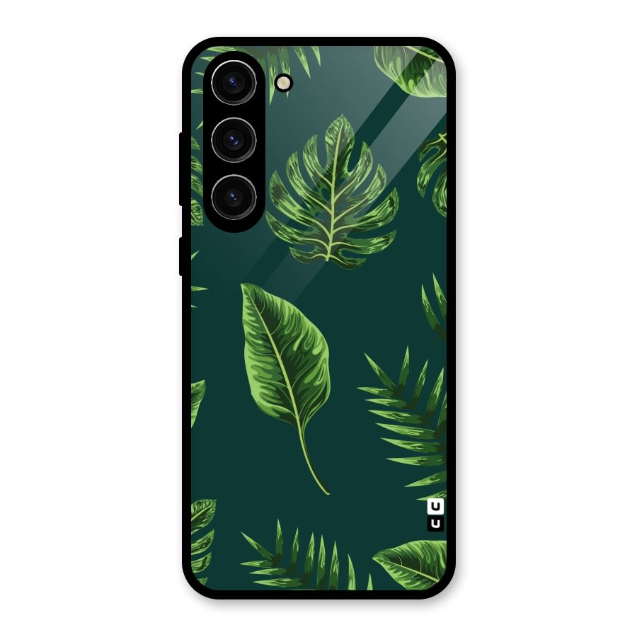 Green Leafs Glass Back Case for Galaxy S23 Plus