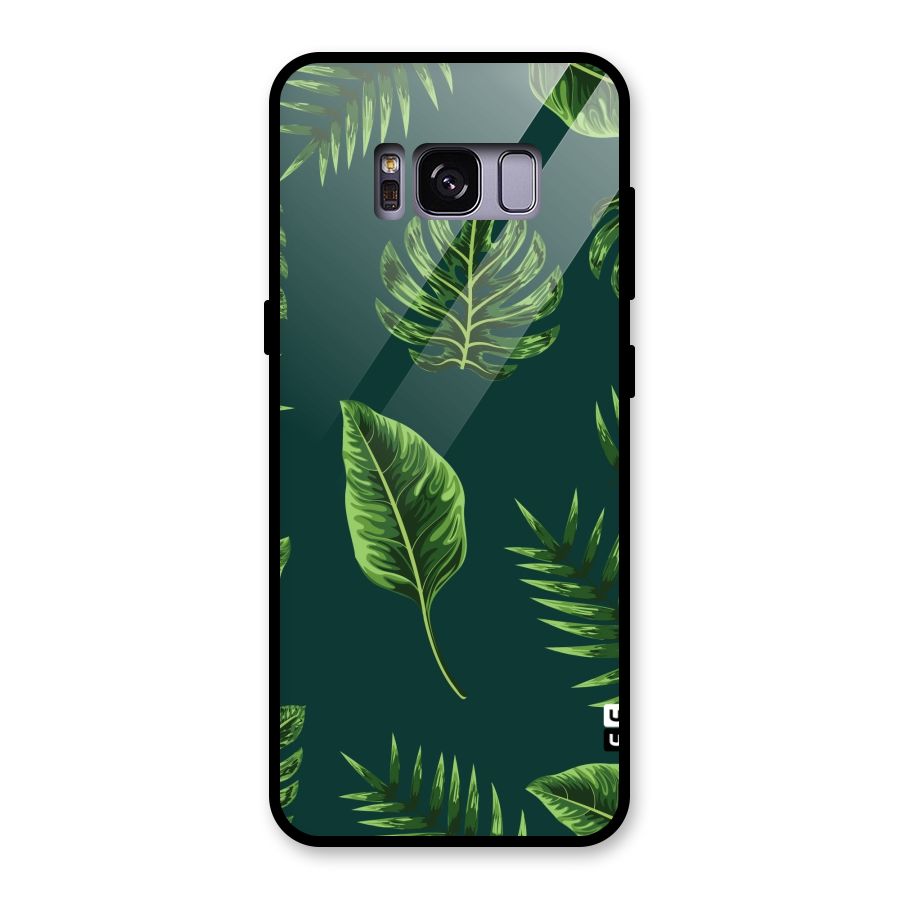 Green Leafs Glass Back Case for Galaxy S8