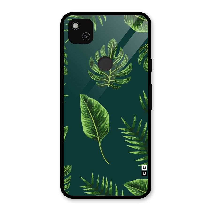 Green Leafs Glass Back Case for Google Pixel 4a