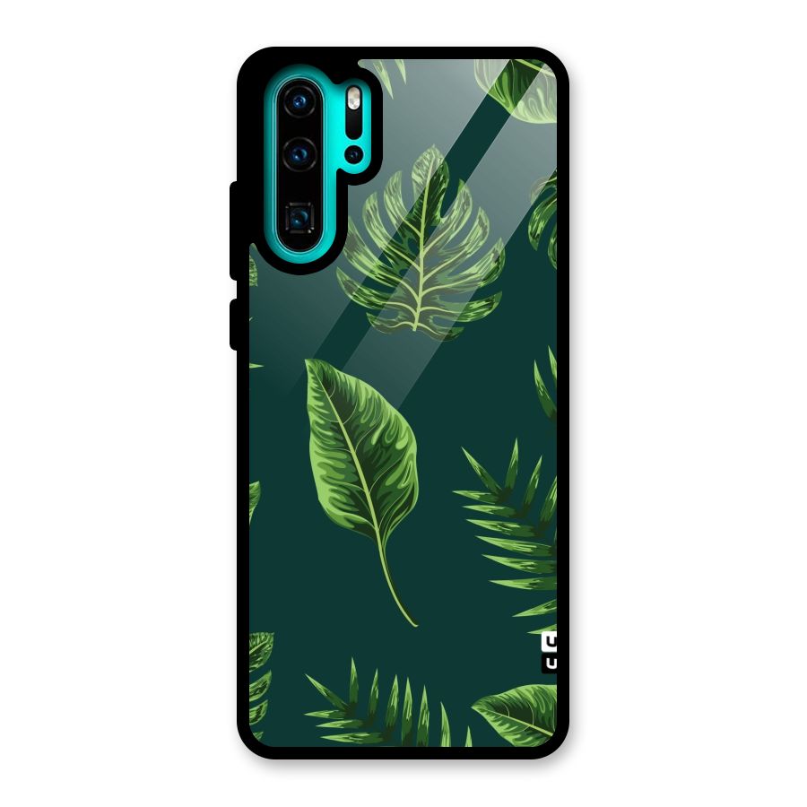 Green Leafs Glass Back Case for Huawei P30 Pro