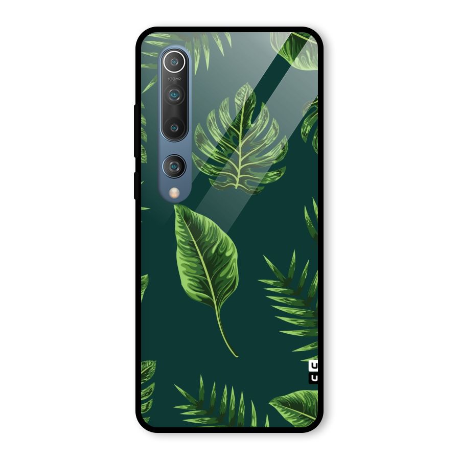 Green Leafs Glass Back Case for Mi 10